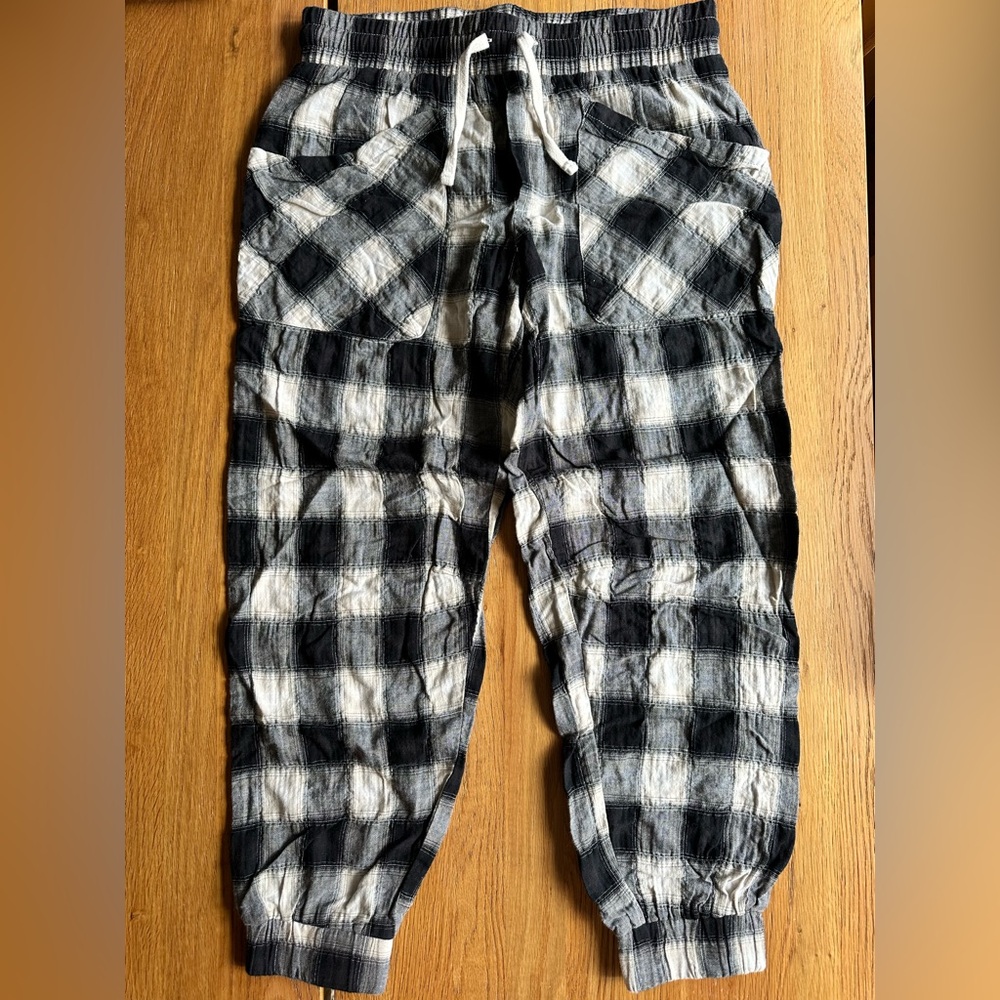 Plaid light weight flannel Jogger pants by Seeker made in LA